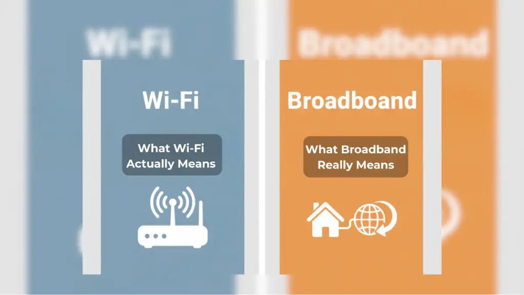 Difference between Wi-Fi and broadband explained for vasai cable internet users.