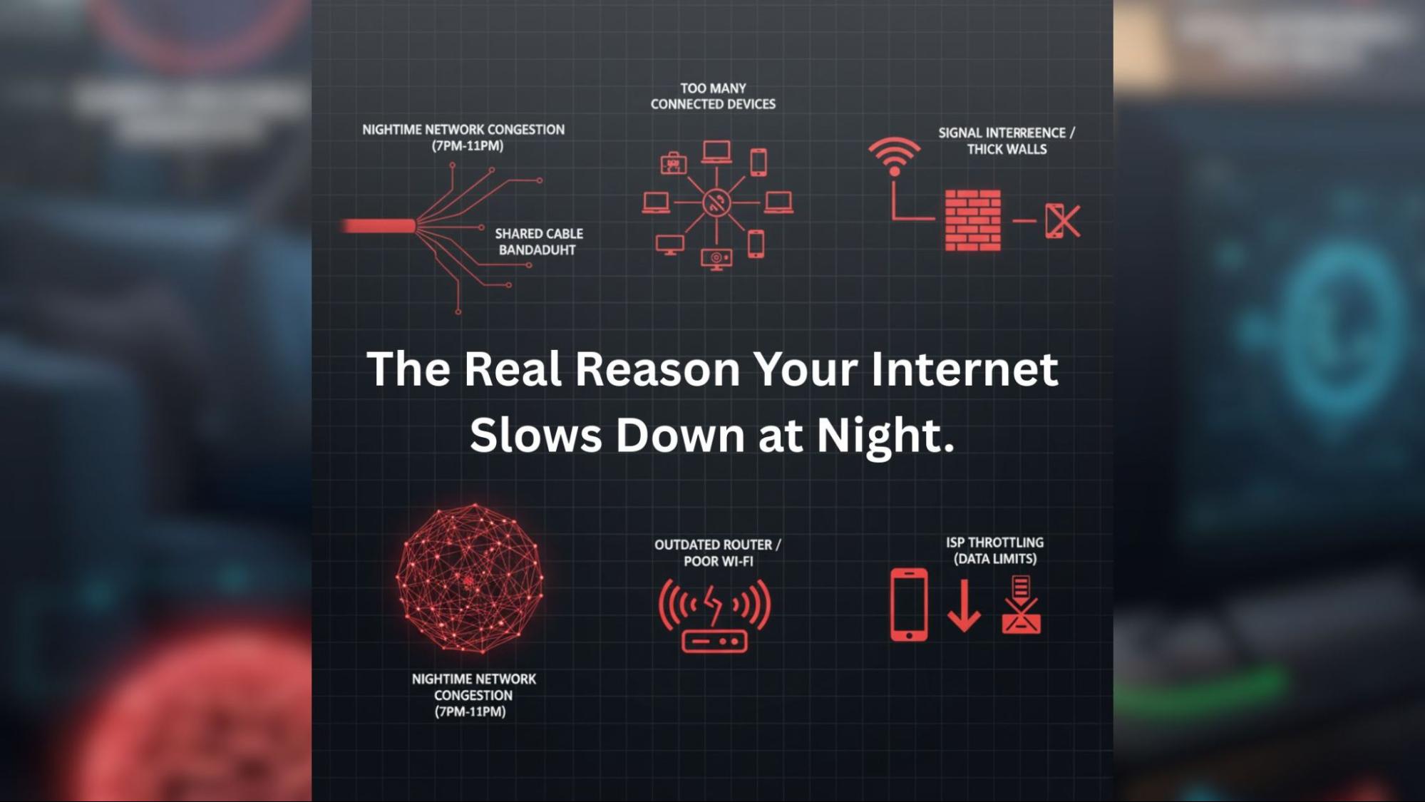 The real reason your internet slows down at night solve your issues with us.